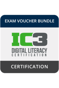 IC3 Digital Literacy Exam 3 Exam Vouchers with retake + Practice Test Bundle image 0