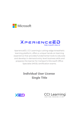 CCI - Microsoft Office Specialist Word Expert XperienceED (XED) Single User License image 0