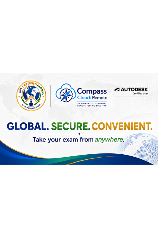 Autodesk Certified User Exam Voucher with retake with CertPREP + Proctor service